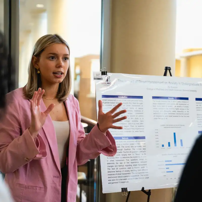 Student presents at SPARK