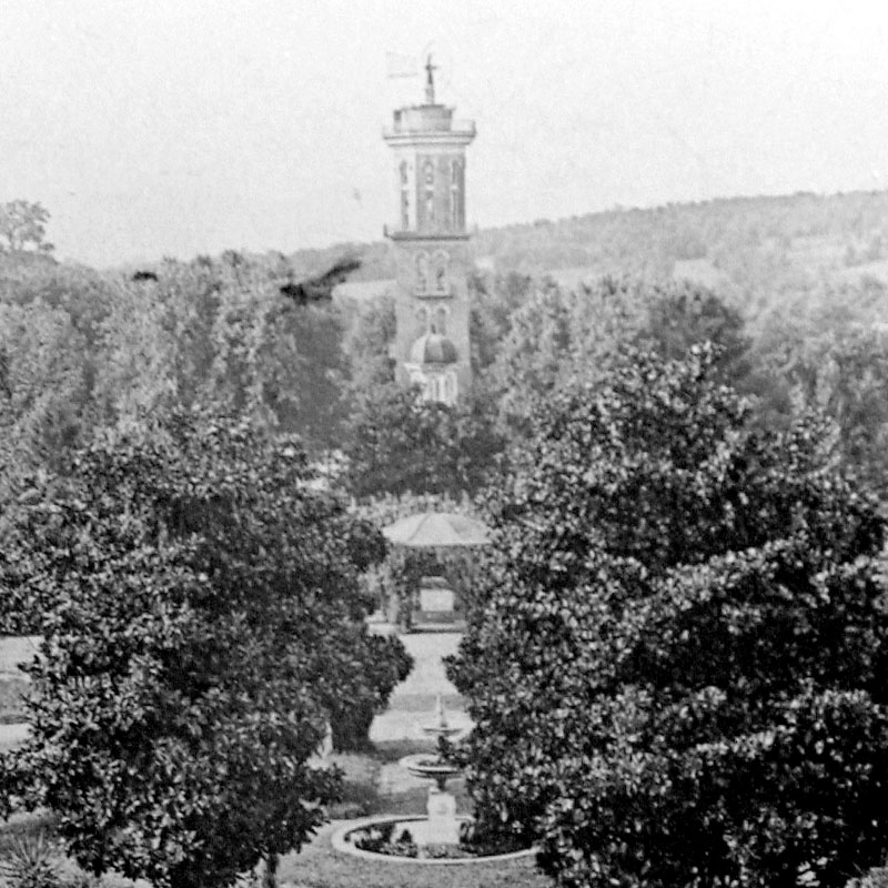late-19th century image of Belmont's campus