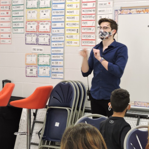 Maresca teaching in classroom