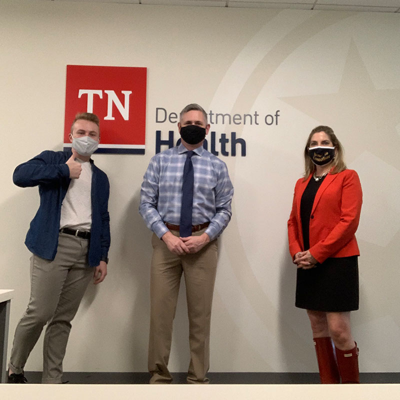 Students at the TN Department of Health wearing masks during the pandemic