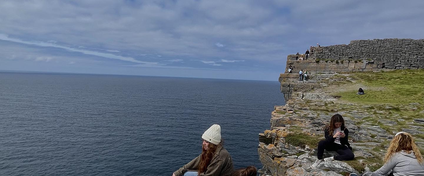 Student site and enjoy the sites of the cliffs in Ireland