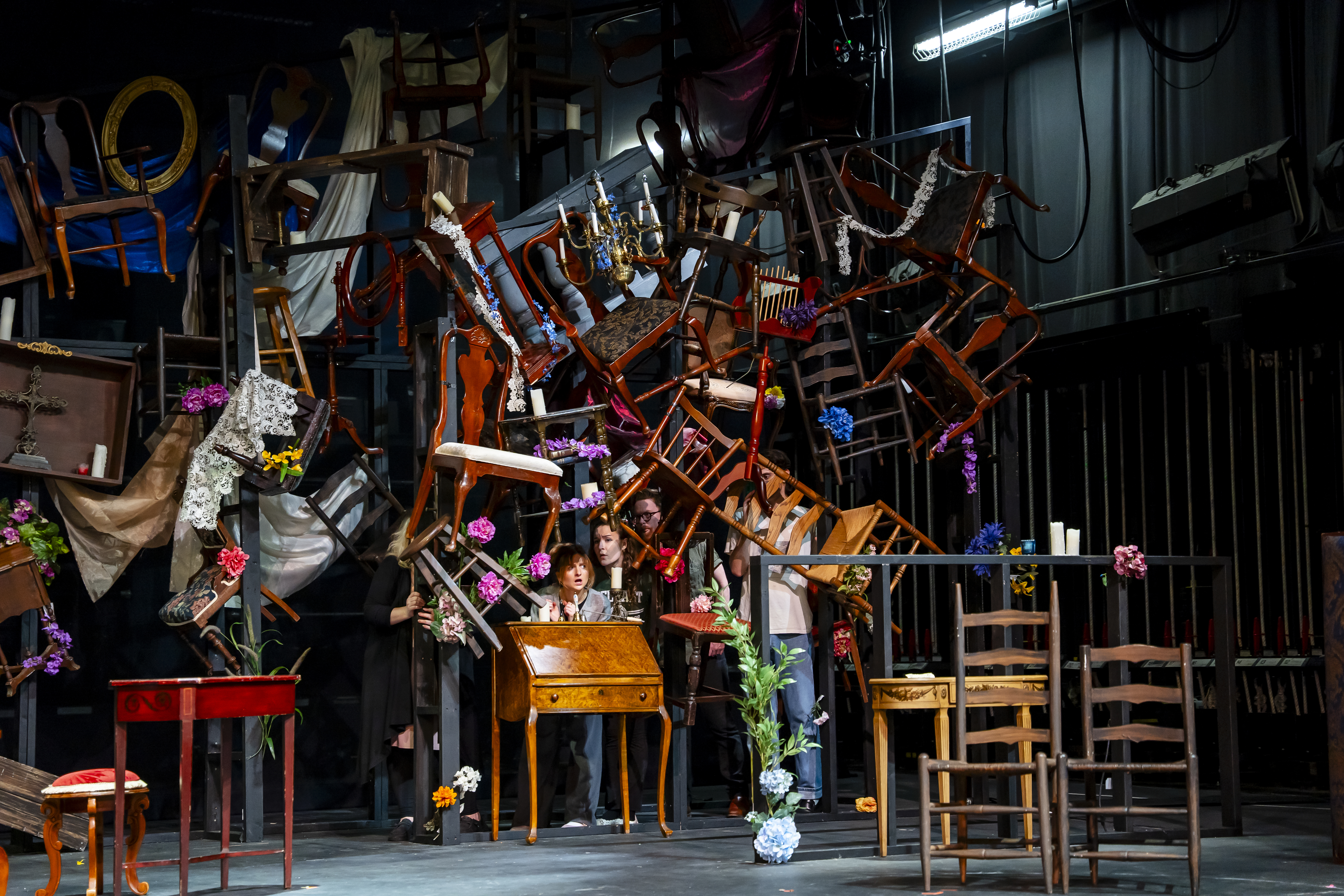 Pride and Prejudice performed by theatre students on stage