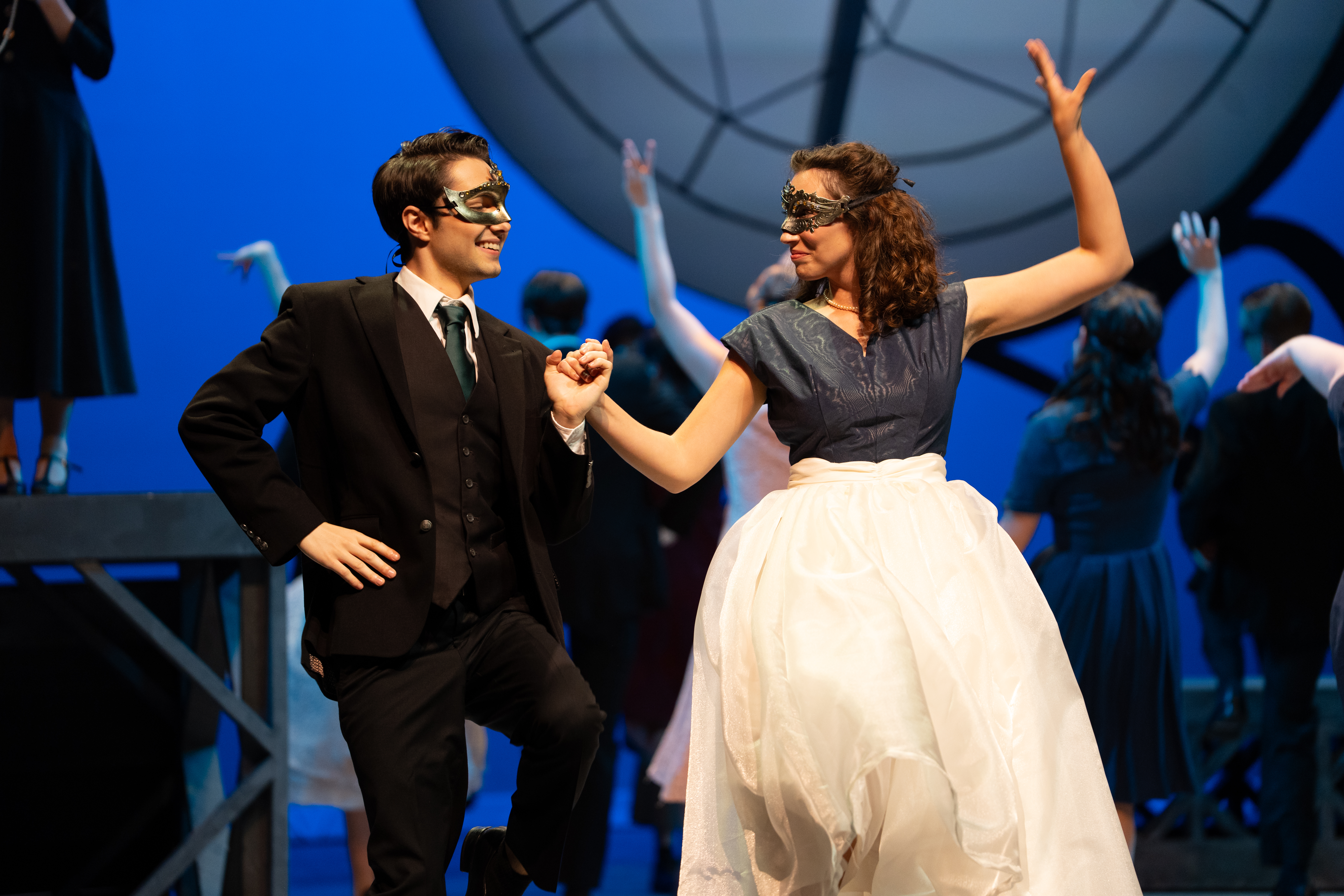 Romeo and Juliet performed by theatre students on stage