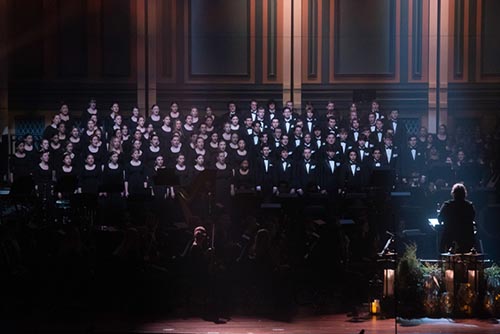 University Singers performs on fisher center stage