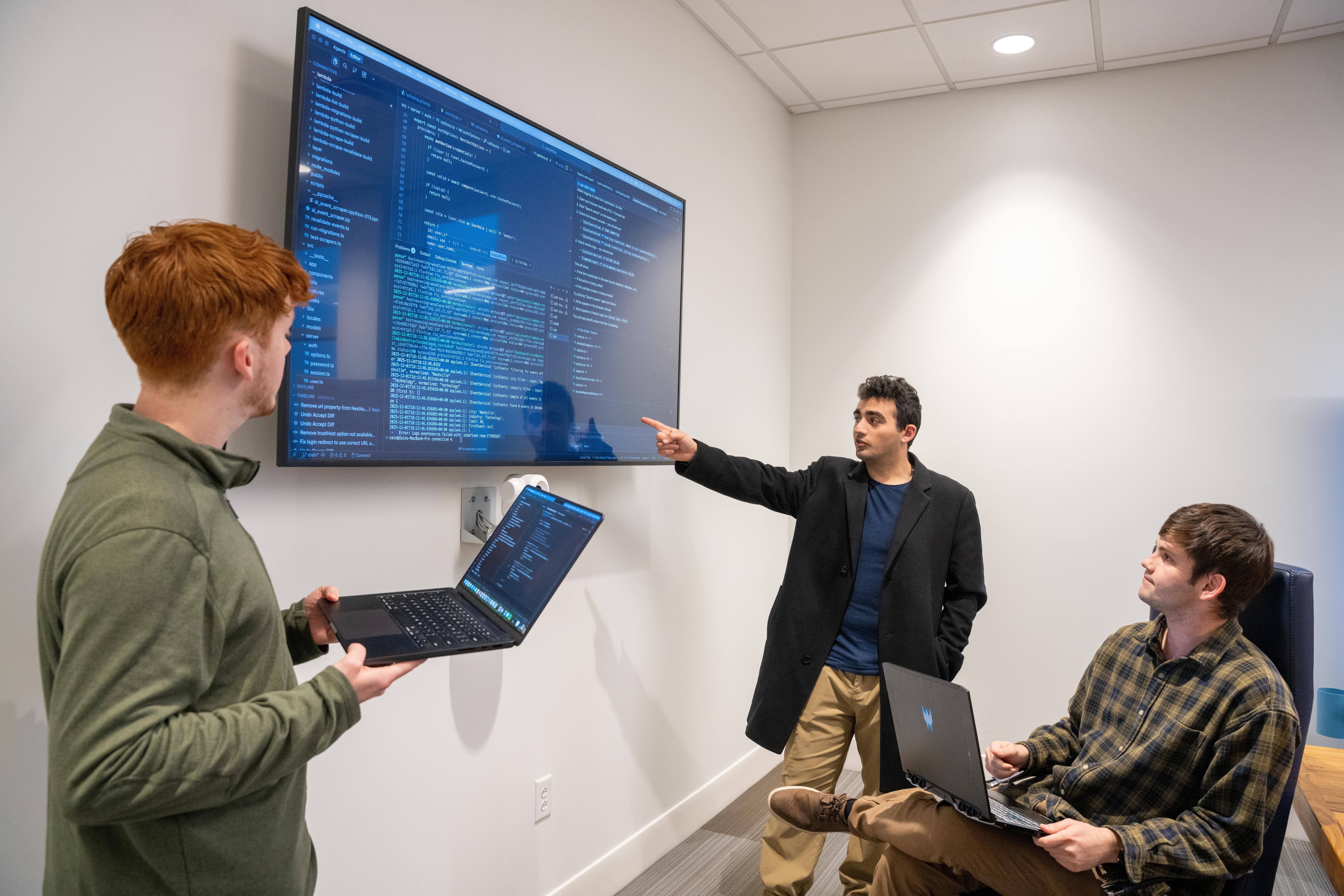 Data students working