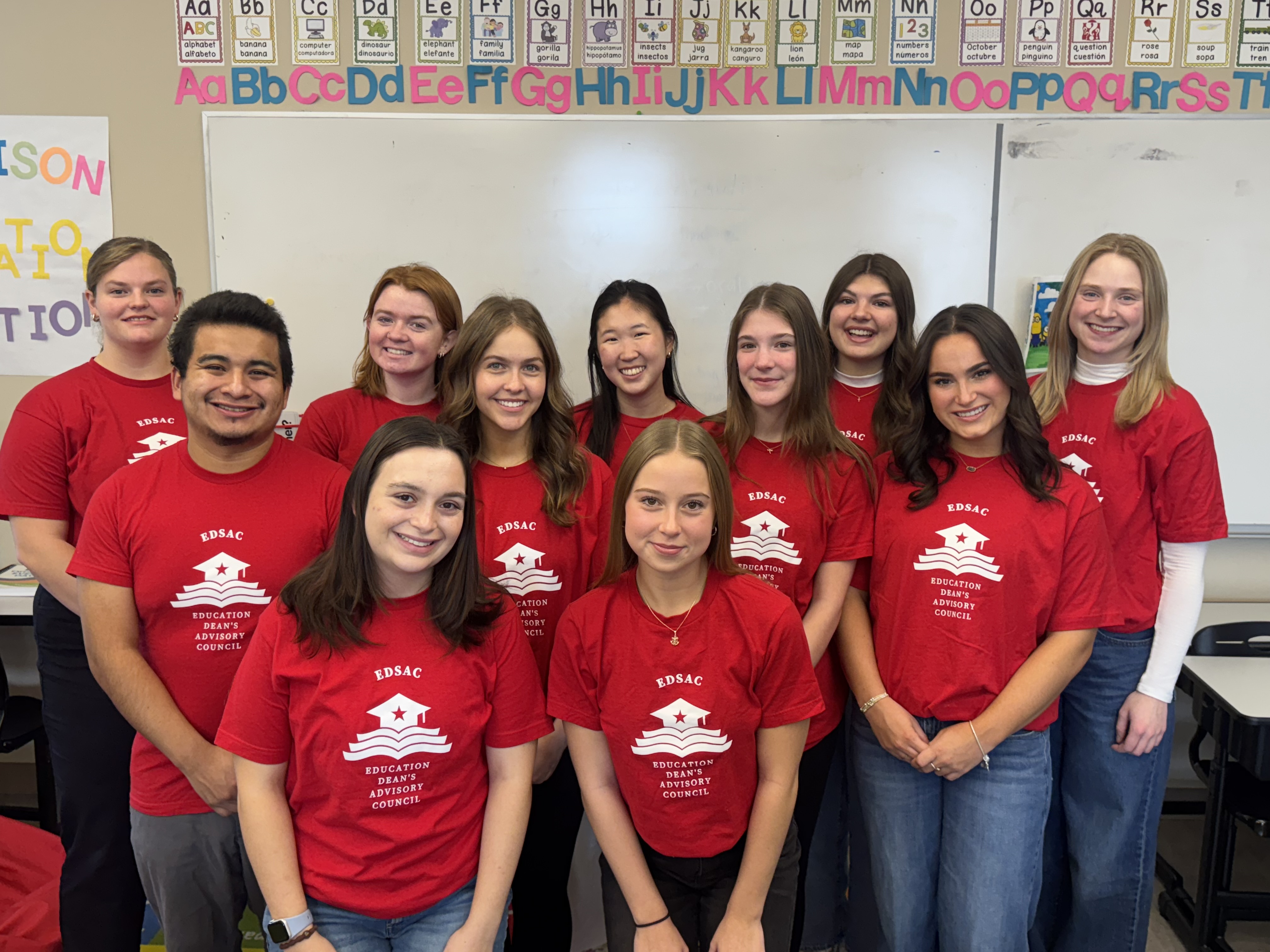 Dean's advisory council pose for group shot