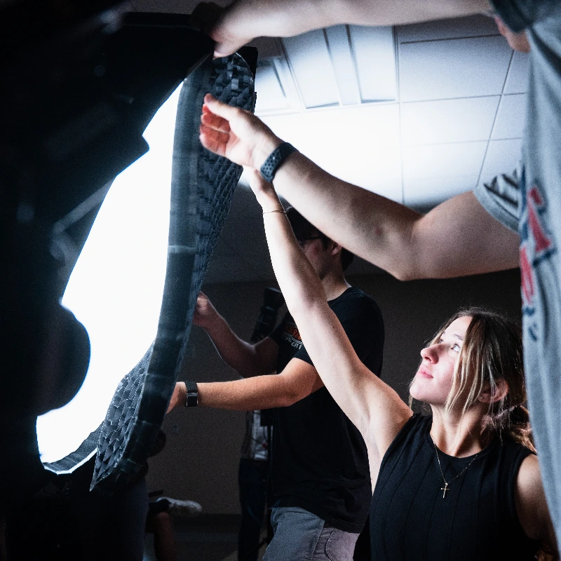 Girl reaching up