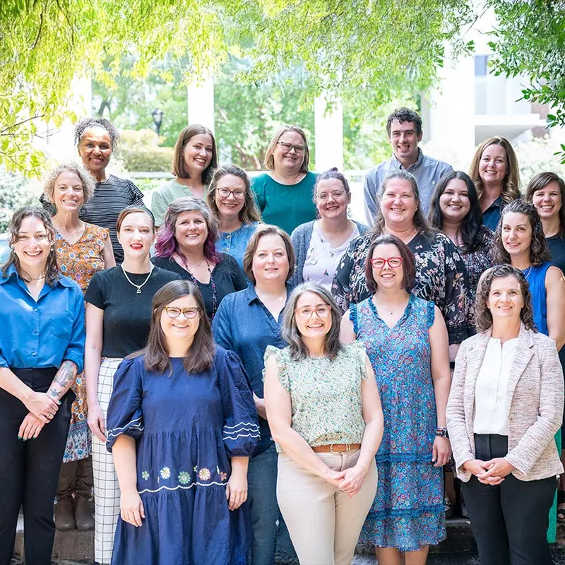A group photo of library faculty and staff.