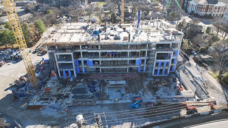 Construction of the new College of Medicine building