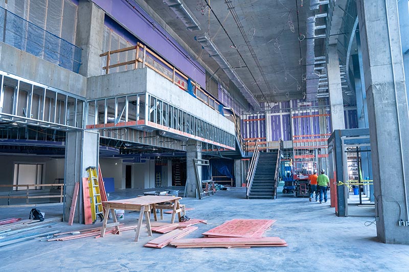 Construction of the new College of Medicine building