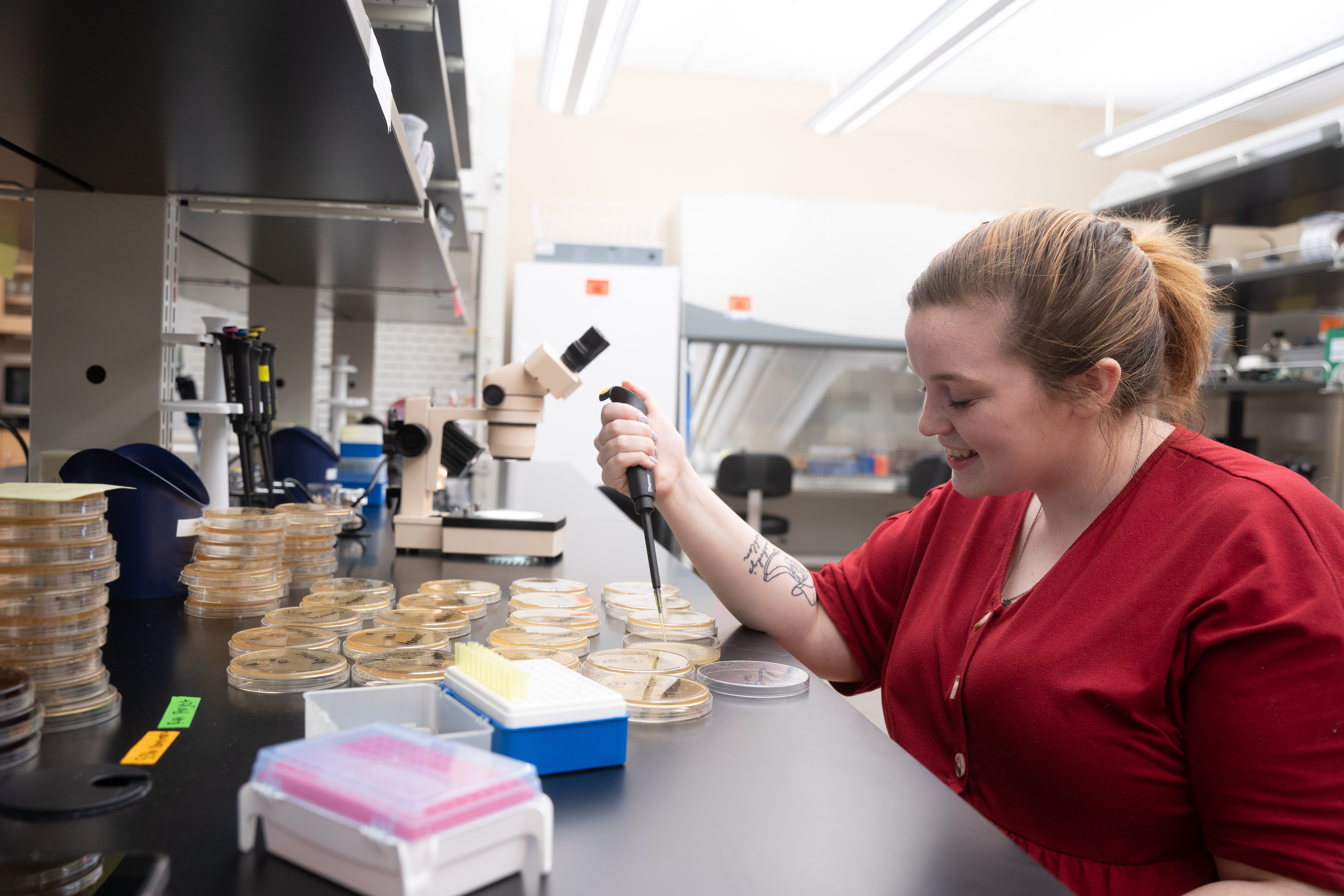 Sydnee Floyd in the lab