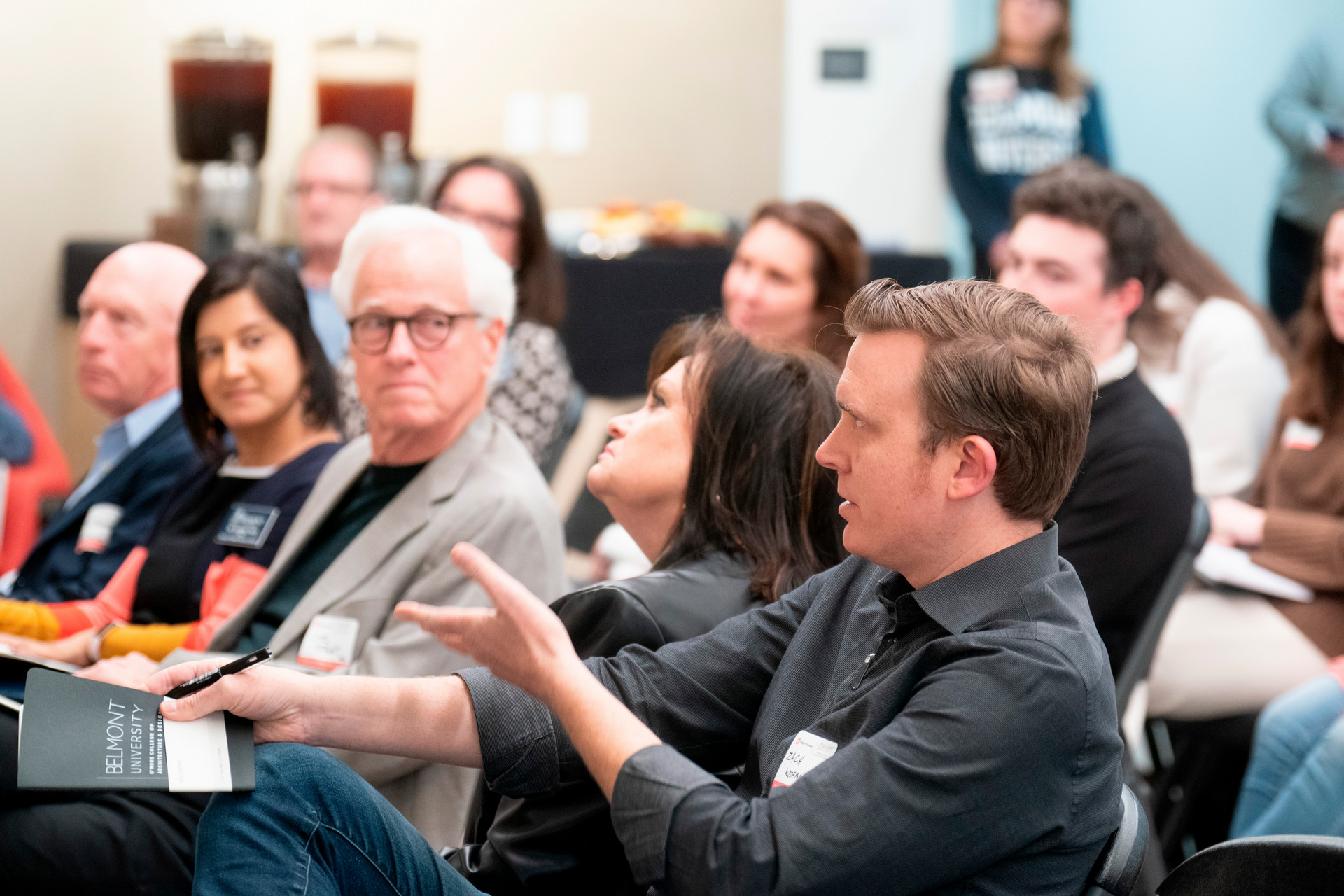 Jury watches student presentations