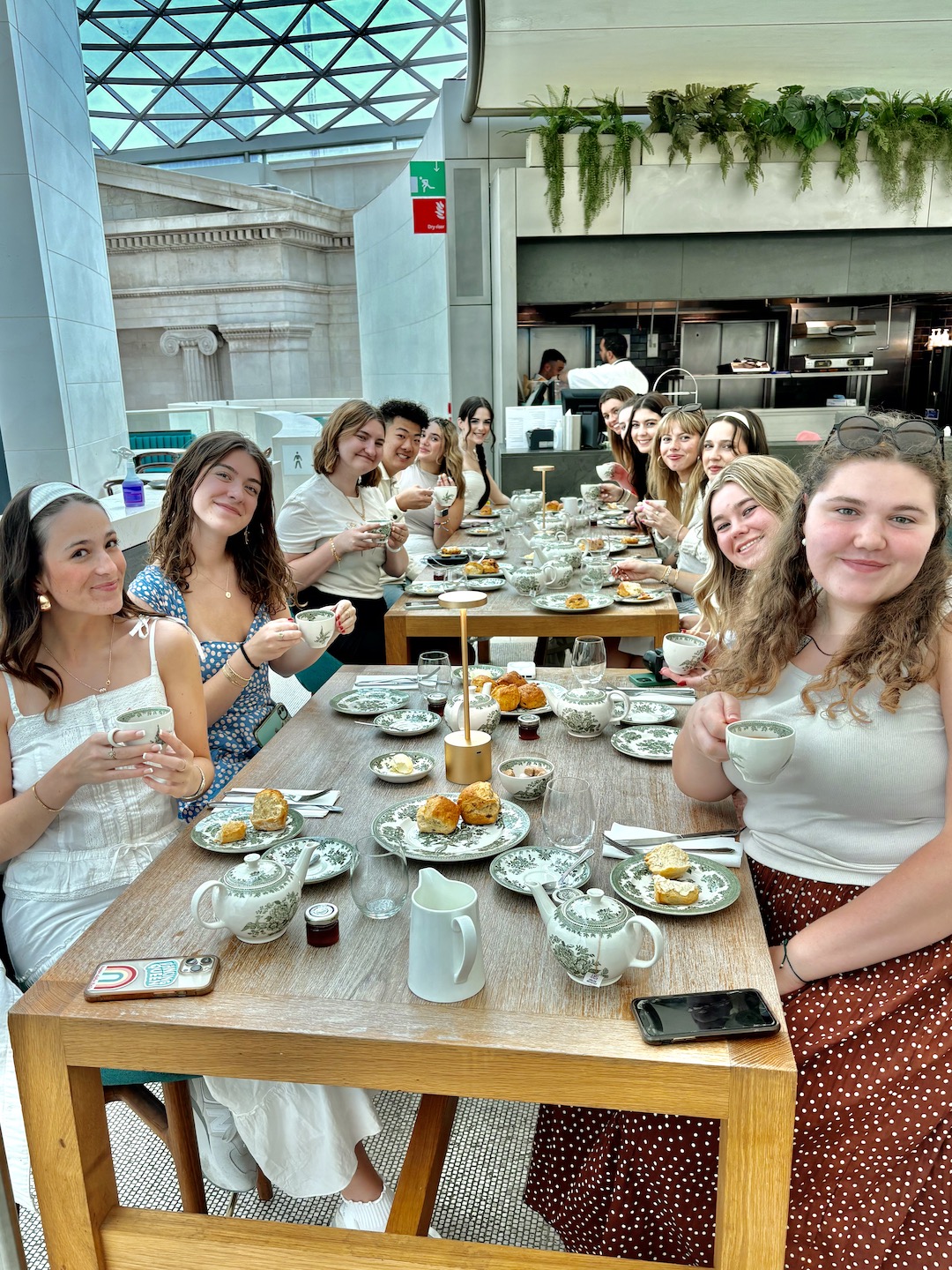 Afternoon tea at the British museum in London