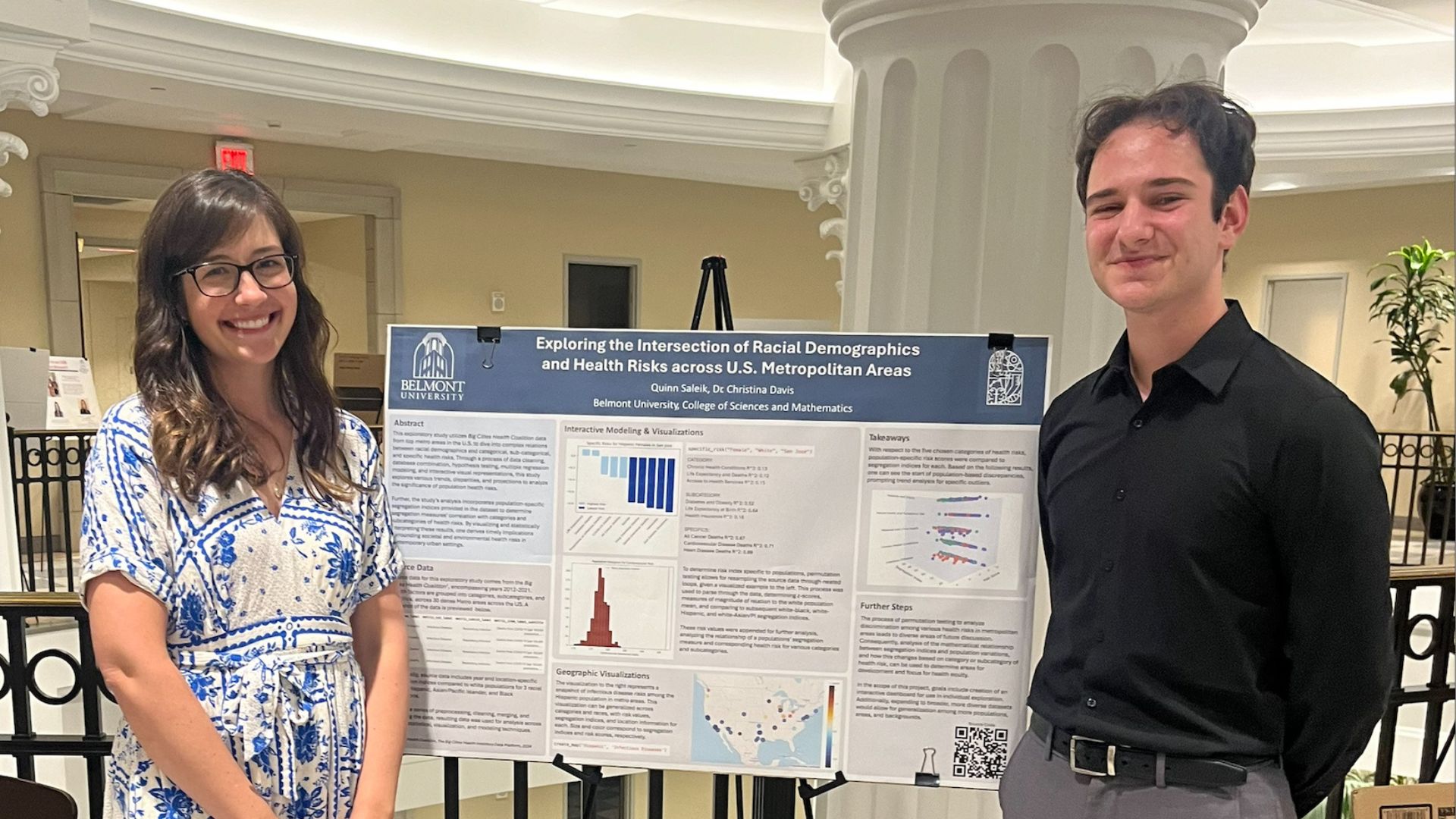 Saleik and Dr. Christina Davis present their research at BURS