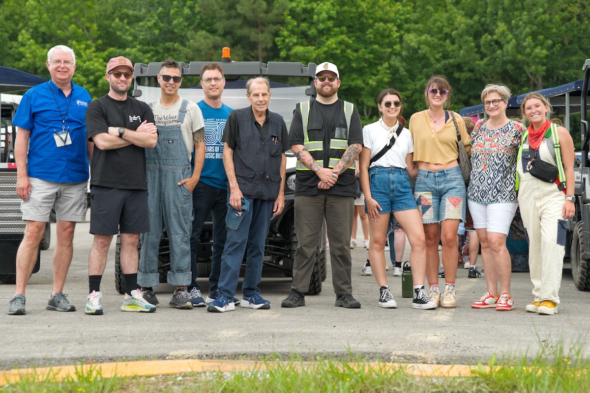 group shot touring the grounds before the festival