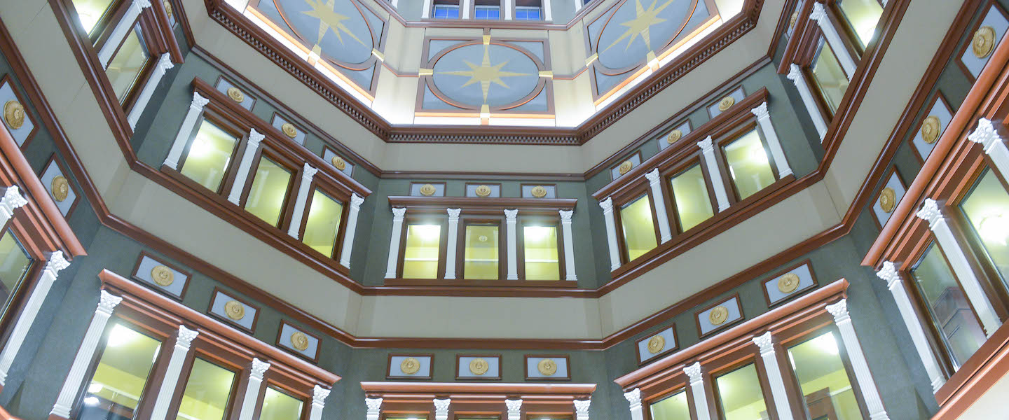 Ceiling of dome interior of the College of Law building