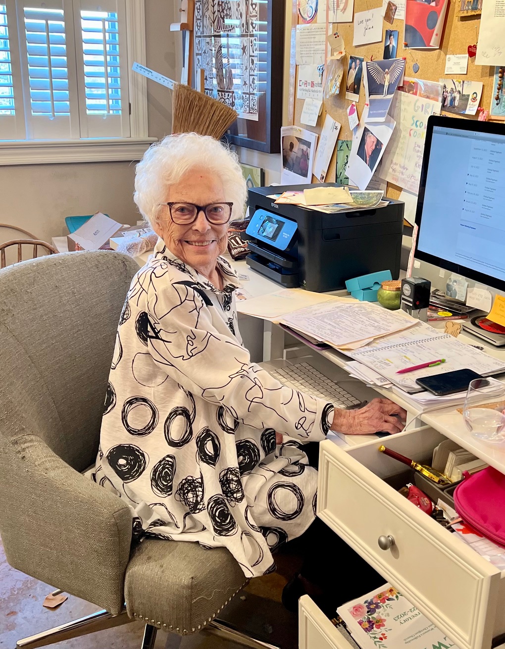 Lee Ann Hawkins in her studio