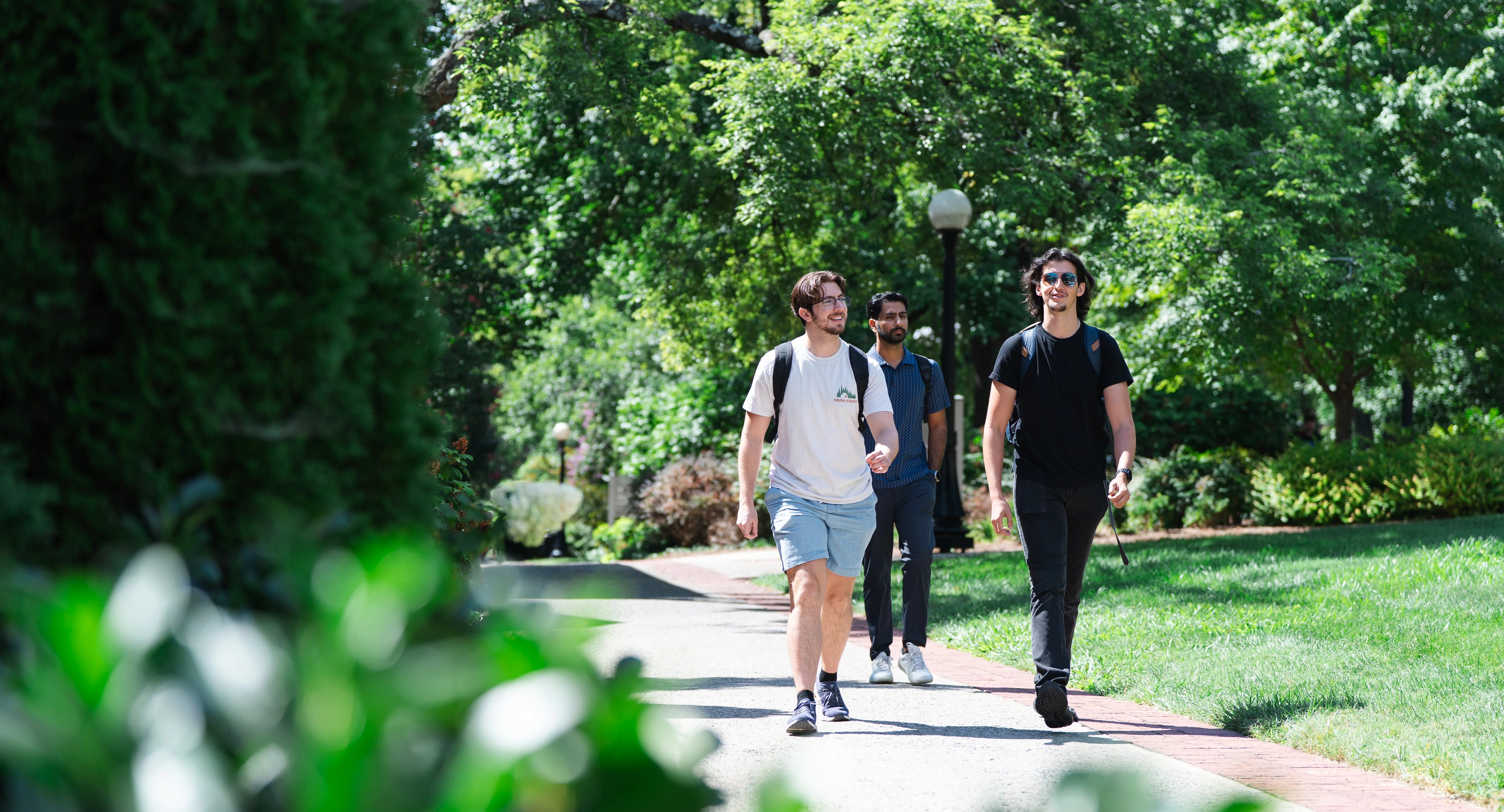 students on campus