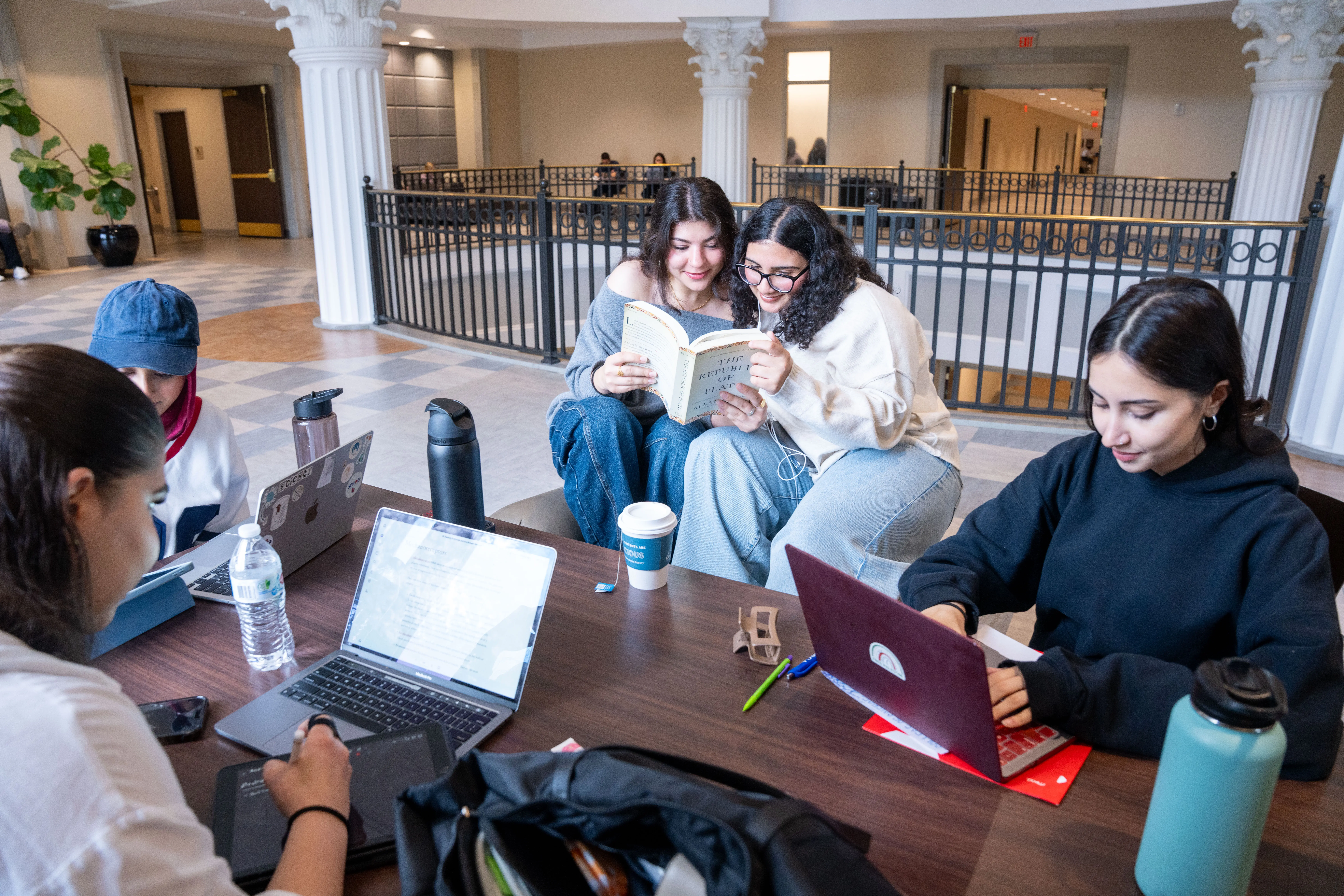 Students reading 