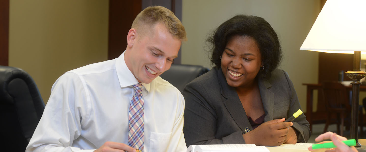 Jessica Butler with law student peer