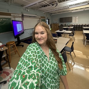 Megan Boots in class