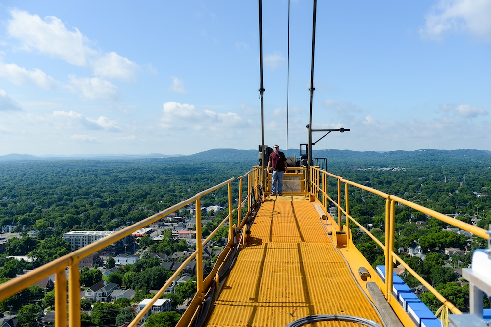 A photo sam took from the crane