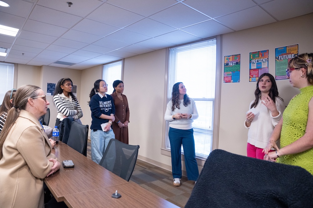 Vice Mayor listens to poster presentation