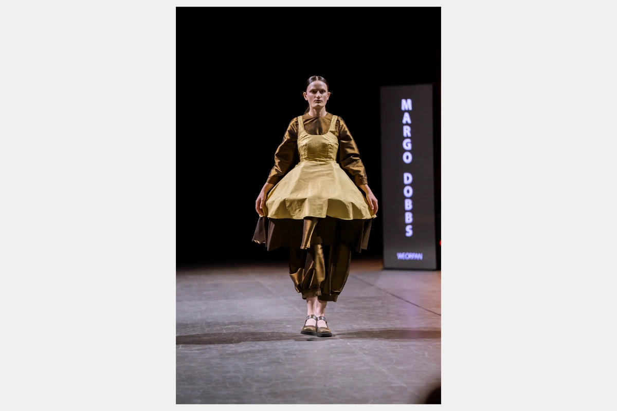 Model walks in show