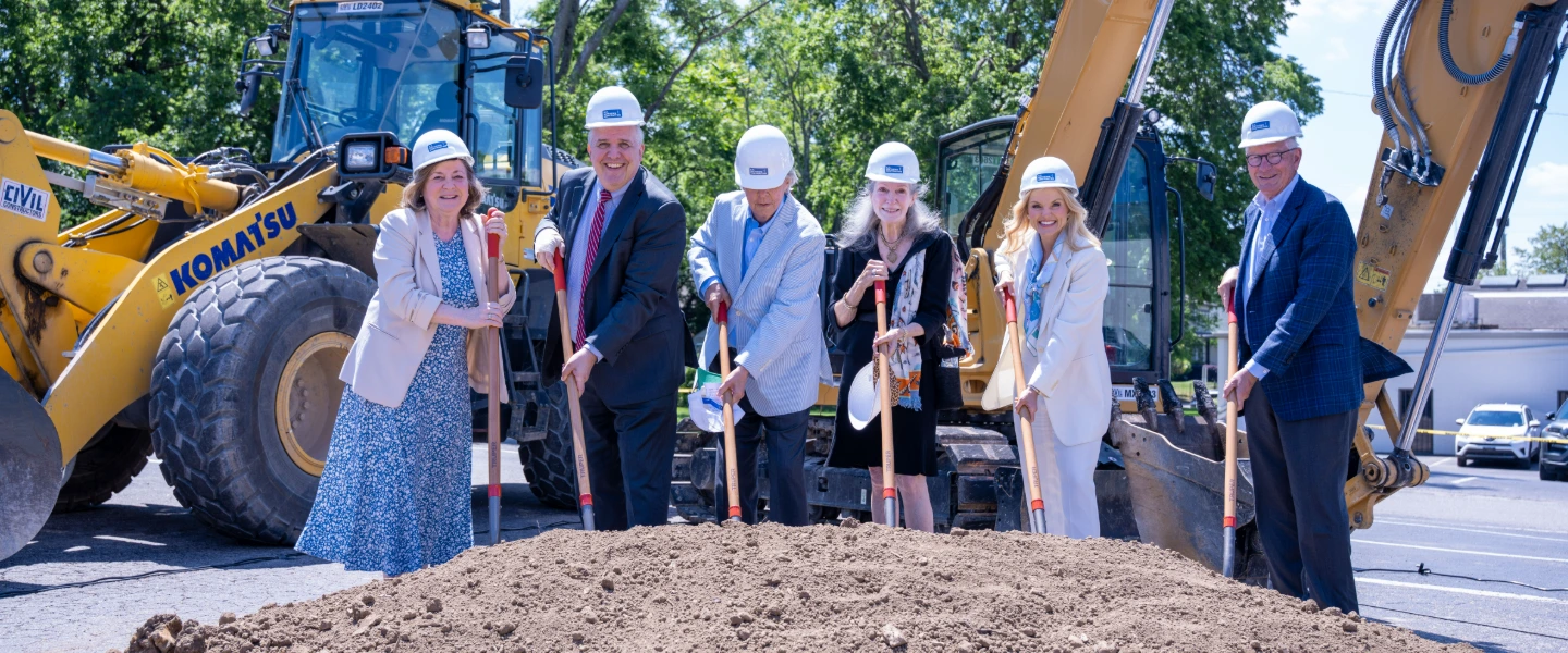 Belmont leaders along with Mike and Linda Curb break ground on new Music Row facility