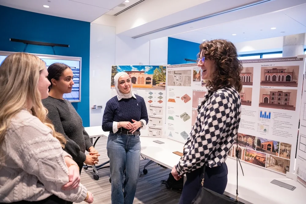 Architecture students speak with DNP about their designs