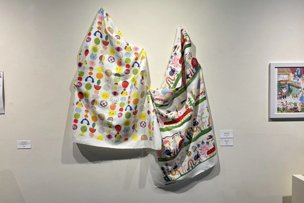 fabric swatch in a gallery