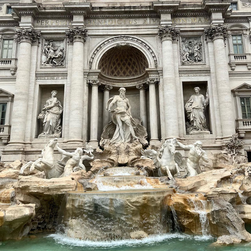 Building with fountain