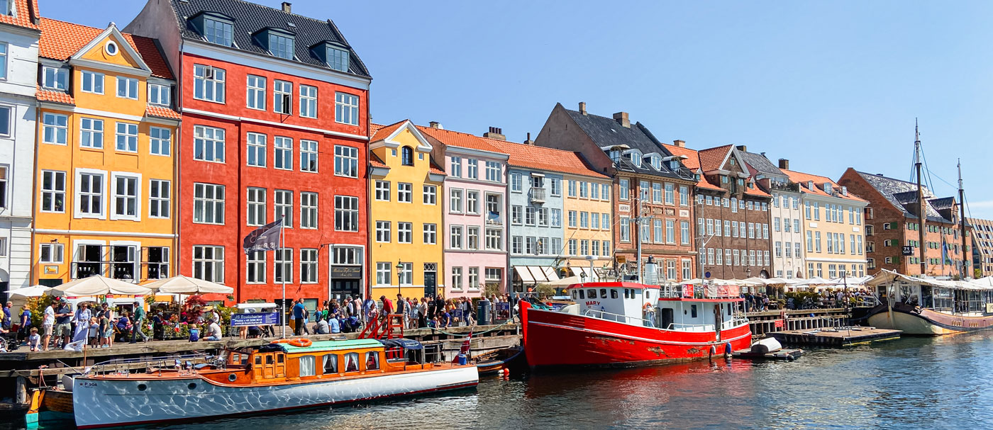 Colorful buildings on the water