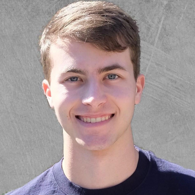 Male student smiling