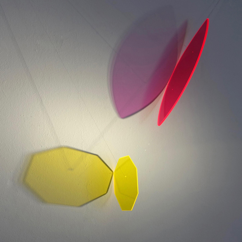 colorful shapes in dramatic lighting